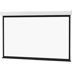 DA-LITE 34726 Model C with CSR 94" Wall or Ceiling Mounted Manual Projection Screen with Controlled Screen Return for Large Rooms, 16:10 Wide Format, Matte White