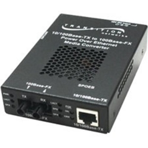 Transition Networks Stand-Alone Fast Ethernet POE Media Converter