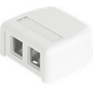 Ortronics Hdj 2 Port Plastic Surface Mount Box White With Label Field