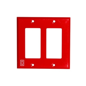 2 gang red plate
