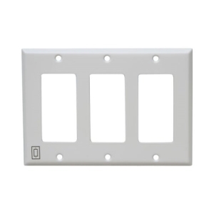 faceplate infinity 3 gang decora white