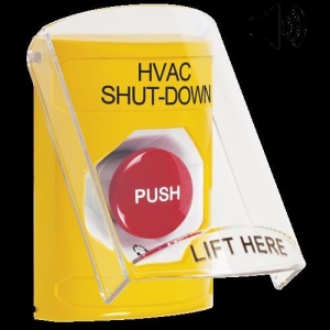 yellow turn to reset stopper station with shield/s