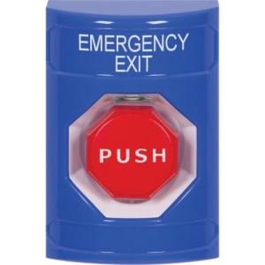 blue stopper station no cover illuminated push