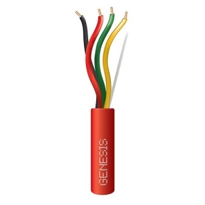 Genesis 41015504 22AWG 4C Solid General Purpose Fire Cable, 500' (152.4m) REELEX Pull Box, Red