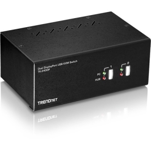 Trendnet 2-Port Dual Monitor Display Port KVM Switch