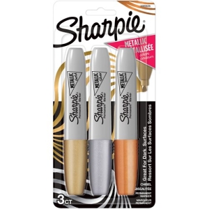 Sharpie Fine Point Paint Marker Set of 3 Black Permanent Quick Drying