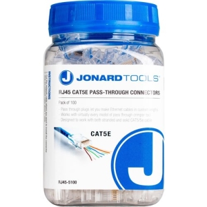 Jonard Tools RJ45 CAT5e Pass-Through Connectors (Pack of 100)