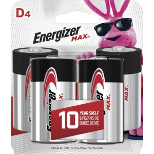 Energizer Max Alkaline D Batteries 4 Pack