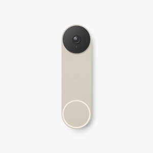 Google Nest Doorbell Battery, Battery Powered Video Doorbell, Linen (GA03013-US)