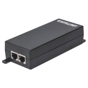 Intellinet Gigabit High-Power PoE+ Injector,1 x 30 W Port, IEEE 802.3at/af Compliant, Plastic Housing (Euro 2-pin plug)