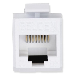 Belden CAT5E Modular Jack, RJ45, KeyConnect style, Electrical White