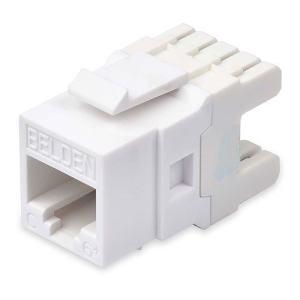 Belden AX101319 CAT6+ Modular Jack, RJ45, KeyConnect Style, Almond, Single Pack