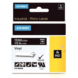 Dymo White on Black Color Coded Label