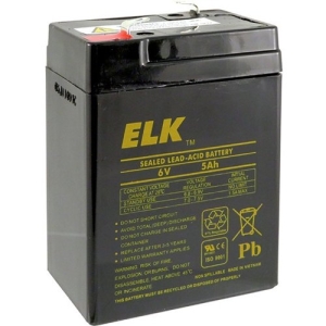 ELK Sealed Lead Acid Battery, 6 V 5Ah