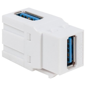 ICC 90 Degree USB 3.0 Modular Coupler in White for HD Style