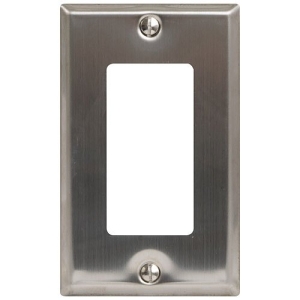 ICC Decorex Stainless Steel Faceplate with 1 Insert Space in Single Gang