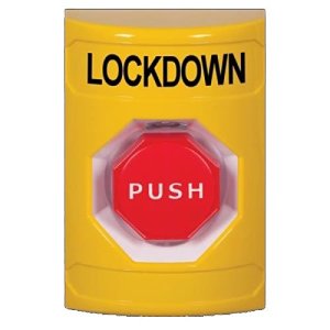 STI Stopper Station Yellow, Illumintaed Key to Reset Push button, Lockdown Label
