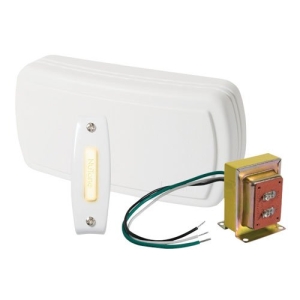 NuTone BK115LWH Builder Kit Doorbell with Lighted Pushbutton