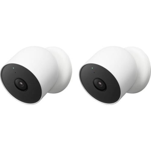 Google Nest Cam Battery Pro, Indoor/Outdoor Battery Powered Network Camera, 2-Pack, Snow/White (GA01894-CA)