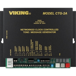 Viking Electronics Master Clock / Network Clock Controlled Tones or Messages Over a Paging System