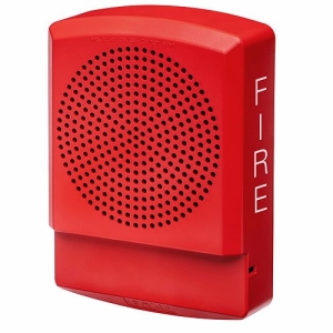 Eaton ELFHNR Eluxa Low Frequency Sounder, Wall, FIRE, 24V Indoor, Red