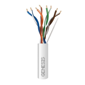 Genesis CAT 5e UTP Plenum 1000 Rlbx White