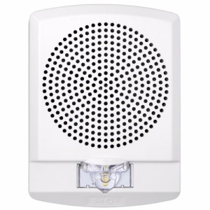 Eaton LSPSTW3 Exceder LED3 High Fidelity Speaker Strobe, LED, Wall, FIRE, Clear Lens, 15/30/75/110 cd, 25/70V, Indoor, White