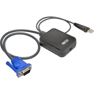 Tripp Lite B032-VU1 KVM Console to USB 2.0 Portable Laptop Crash Cart Adapter with File Transfer and Video Capture, 1920 x 1200 at 60 Hz