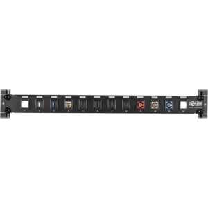 Tripp Lite N062-012-KJ 12-Port 1U Rack-Mount Unshielded Blank Keystone/Multimedia Patch Panel, RJ45 Ethernet, USB, HDMI, CAT5e/6