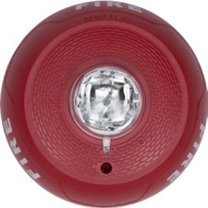 System Sensor PC2RLA Ceiling Horn Strobe, 2-Wire, Red