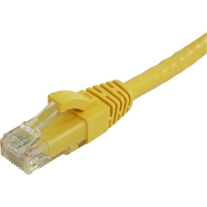 Lynn Electronics 1FT Yellow CAT5E Snagless Molded Booted Patch Cord