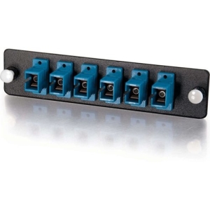 C2G 6-Strand, SC, Zirconia Insert, Single-Mode, Blue Adapter Panel (TAA Compliant)