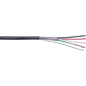 Compnetics Z6-0422BK-5 22/4 Solid Security & Control Cable, CL3P, CMP, 1000' (304.8m) Reel, Black