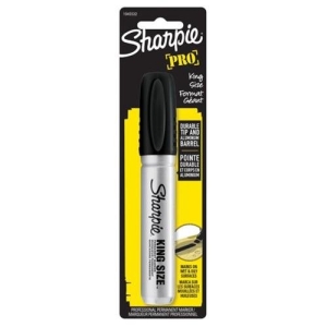 Sharpie 1945532 King Size Permanent Marker, Large Chisel Tip, Black
