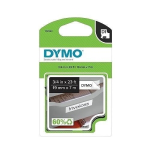 Dymo D1 Black on Clear Label Tape