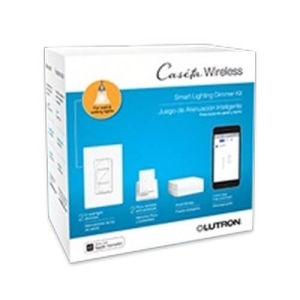 Lutron L1-PBDGPK2WC Caseta Wireless 2-Pack In-Wall Smart Dimmer Switch Kit, 9-Piece, Includes Smart Bridge, (2) Dimmers, (2) Pico Smart Remotes, (2) Tabletop Pedestals & (2) Claro Wallplates