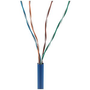 ADI 0E-CAT5RBL CAT5e Riser Cable, 24/4 Solid BC, U, UTP, CMR/FT4, Sunlight Resistant, 1000' (304.8) Reel Box, Blue