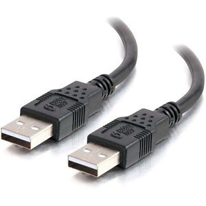 C2G CG28106 6.6' (2m) USB 2.0 A Male to A Male Cable, Black