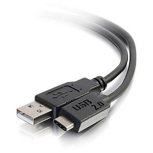C2G CG28871 USB 2.0 USB-C to USB-A Cable M/M, 6' (1.8m), Black