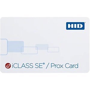 HID 3150RGGMNM iCLASS 2k SE + Prox Card, iCLASS with SIO, 125 kHz Programmed with HID or Indala Format, Glossy Front and Back, 13.56 MHz iCLASS and 125 kHz Sequential Matching Numbering, No Slot