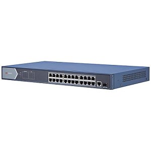Hikvision DS-3E0526P-E 24-Port 56Gbps Unmanaged Gigabit PoE Ethernet  Switch