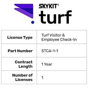 Skykit STCA-1-1 Turf Visitor and Employee Check-In License, 1 Year