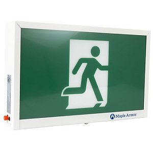 Maple Armor 10026 Metal Exit Sign C, Running Man Emergency Exit LED Sign (MES-P 120/347)