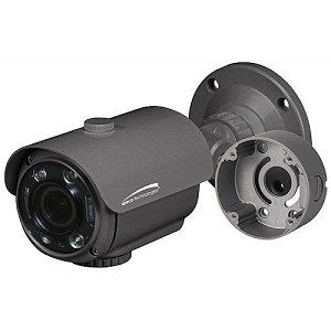 Speco HTINT702TA Intensifier 2MP Bullet Camera with Junction Box, 5-50mm Varifocal Lens, Dark Gray Housing