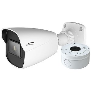 Speco O2VB1N 2MP IR Bullet IP Camera with Junction Box, 2.8mm Fixed Lens, White Housing