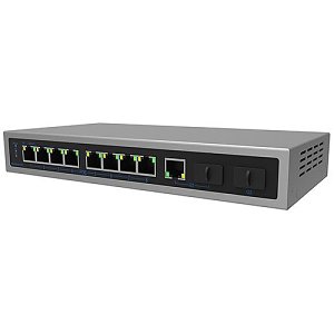 Hanwha EN-SW10M-001 Wisenet SKY 8-Port Smart Managed PoE  Network Switch, 125W (Replaces SWT-P-81-240)