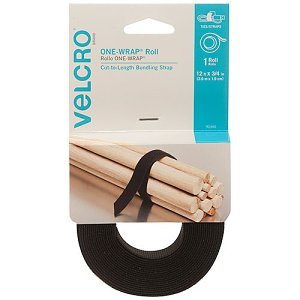 Velcro 9784349 3/4" Black Lineal One-Wrap on 25YD rolls
