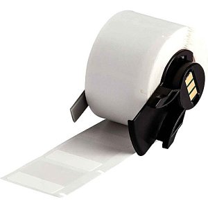 Brady PTL-19-427 Self-Laminating Vinyl Wrap Around Labels for BMP61 BMP71 M611, 1" H x 1" W, White / Clear