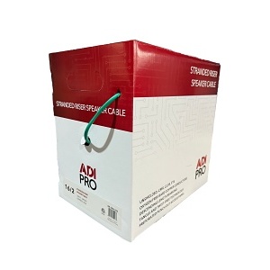 ADI PRO RN-5001503 16/2 Stranded Riser Speaker Cable, Unshielded, CL3R, FT4, Express Box, 500', Green