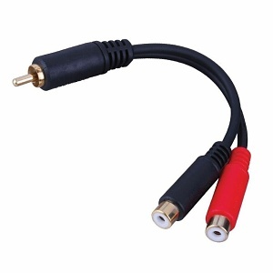 Evolution AGH3EX RCA Patch Cables, Premium Gold Plated "Y" Cable Adapters Male Plugs